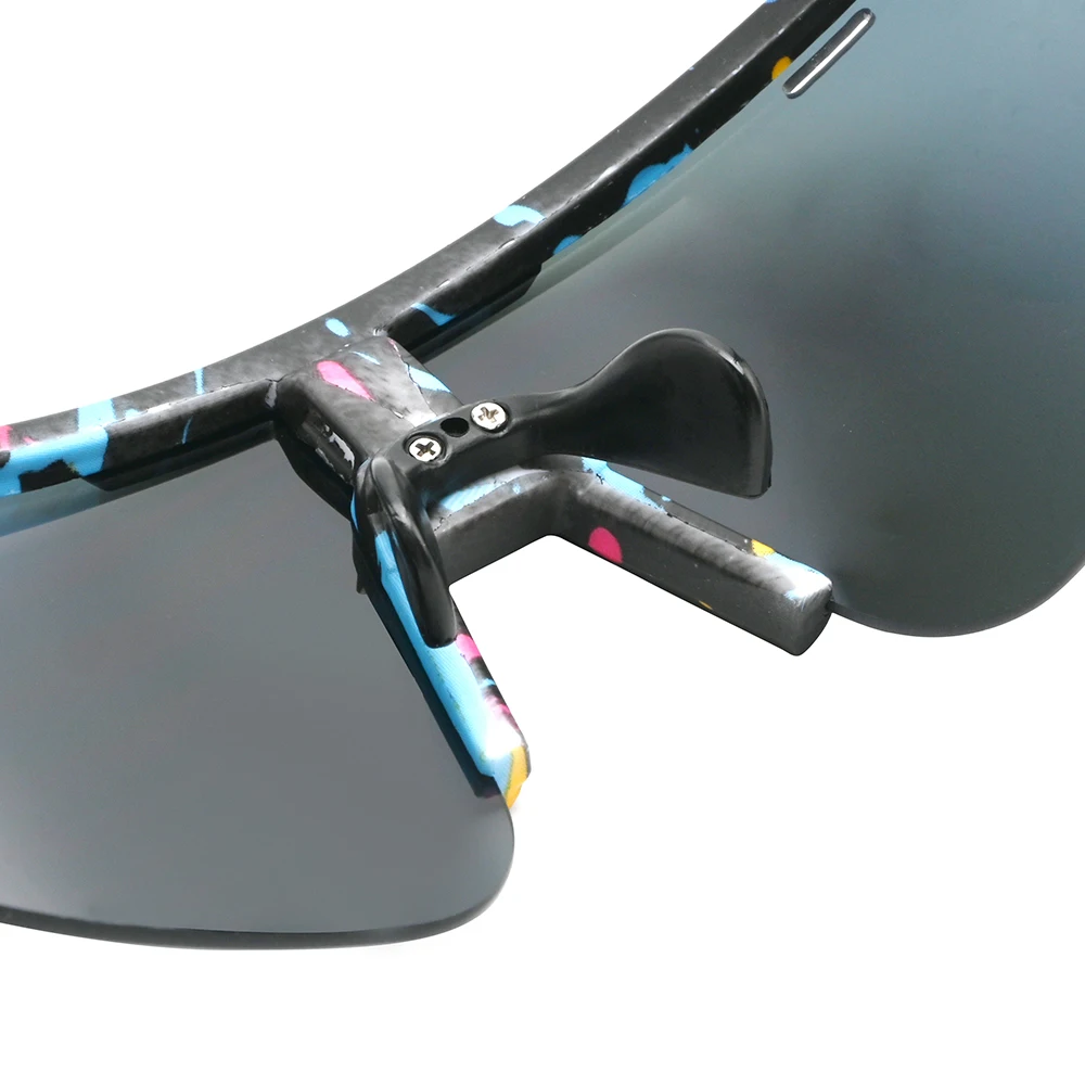 Wholesale outdoor sports cycling glasses PC half frame logo custom mountain bike sunglasses