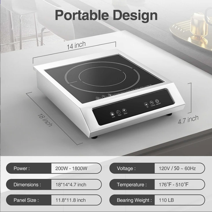 Professional Supplier Commercial induction cooker flat 3500W stir-fry high-power restaurant table induction cooker 110V/18000W