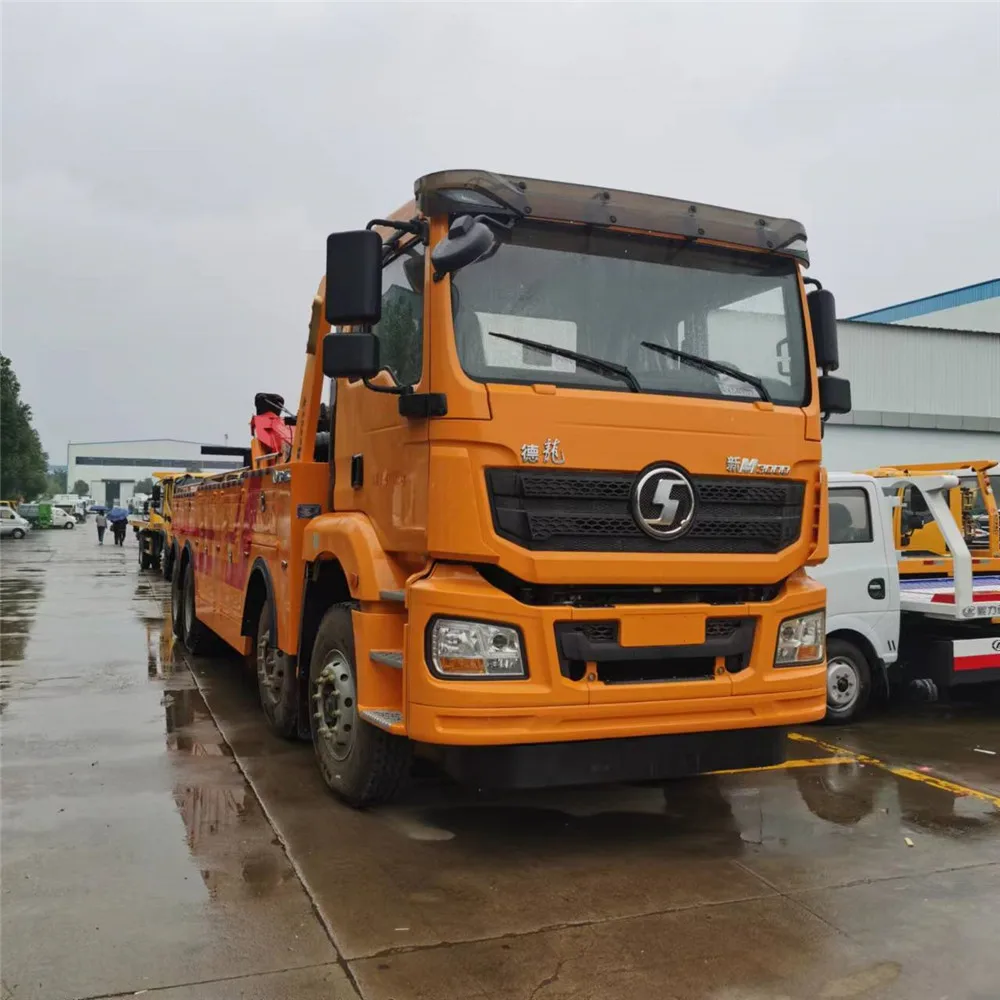 20T New Shacman Wrecker Remote Control Underlift Recovery Truck with 2 PCS 10T Hydraulic Winch