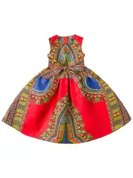 Shenbolen Wax Kid Girls Clothing Manufacturer Summer Dress Sleeveless African Kids Clothing