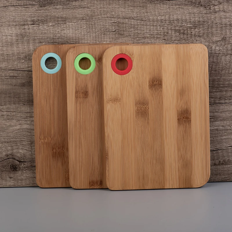 Engrave Logo Wood Breakfast Board Small Cutting Board Acacia Wood with Round Hole