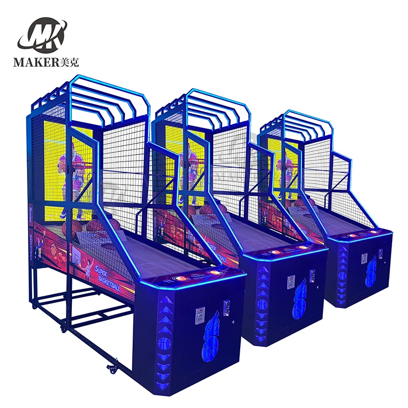 Commercial Coin-Operated Basketball Arcade Game Machine Luxury Amusement Shooting Metal Wooden sport basket ball machine