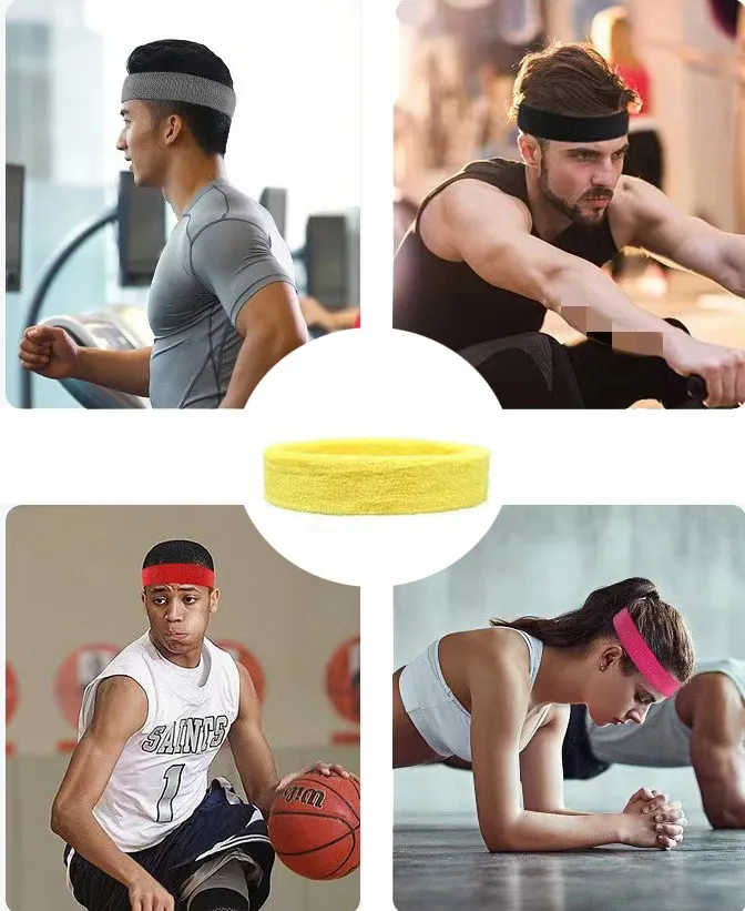 NQ SPORTS Custom Logo Print Sweatband Sports Headband with logo Breathable Running Cycling Anti-Sweatband Sport Headband for Men