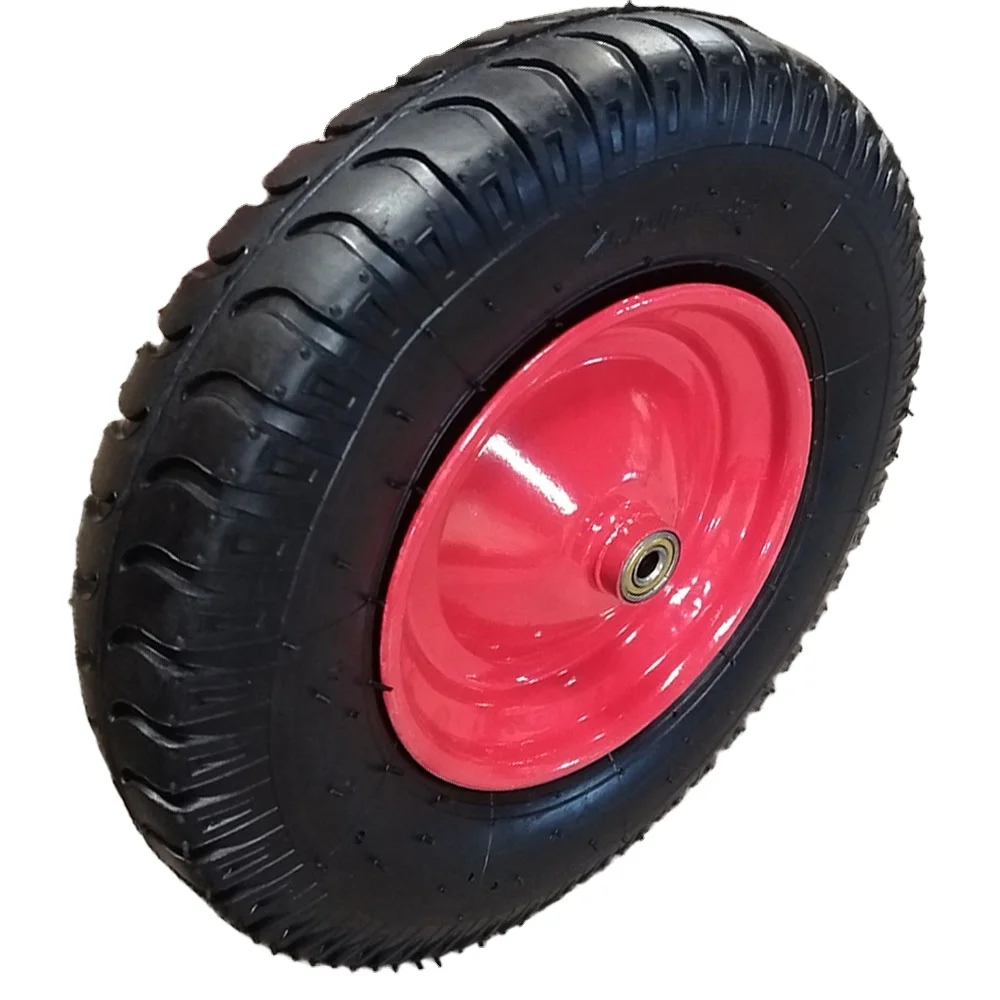 Factory direct supply 4.00-8 lug pattern Multiple patterns wheelbarrow wheel with metal rim