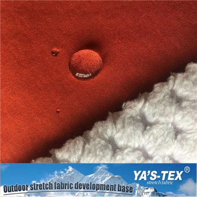 
4 way stretch compound White Polar Fleece fabric 3 layers Laminated Waterproof Fabric textile for garment 