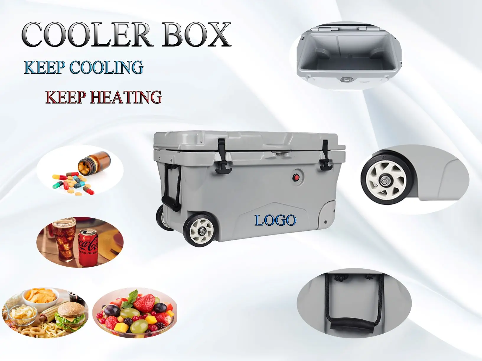 110Qt Ice cooler box ice chest rotomolded cooler box igloo cooler