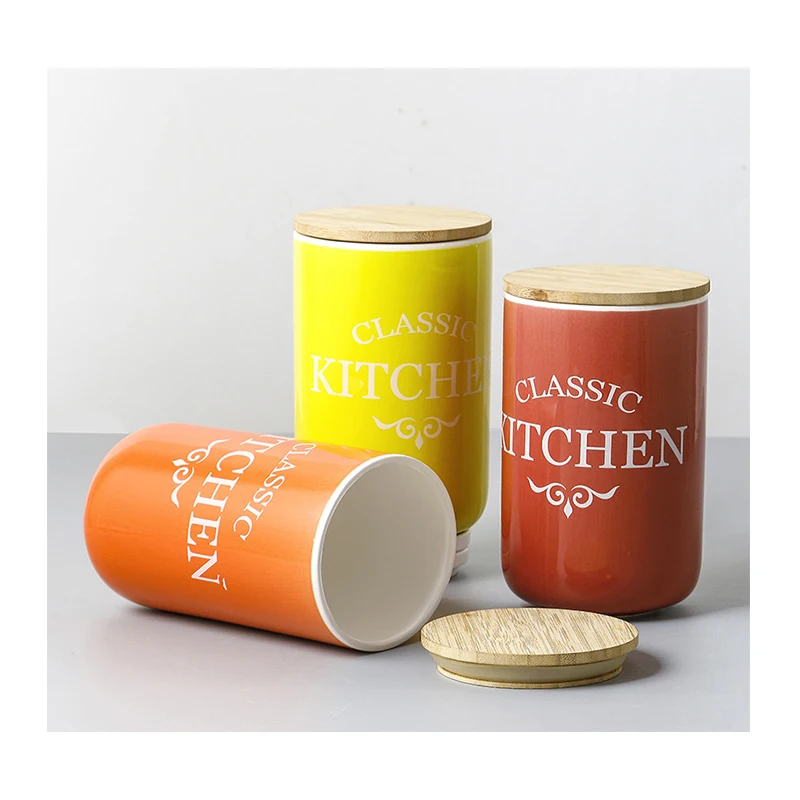 Modern Style Ceramic Storage Jar Tea Canister Sealed Container Coffee Bean  Storage Tank