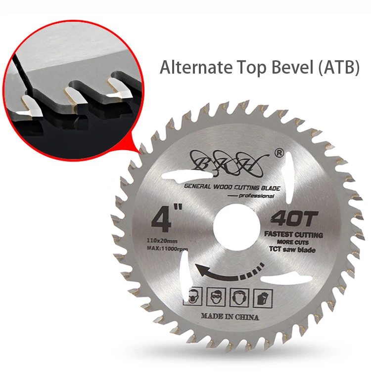 BKH 4 inch 40 T  OEM Circular TCT Saw Blade for cutting  wood plastic aluminum