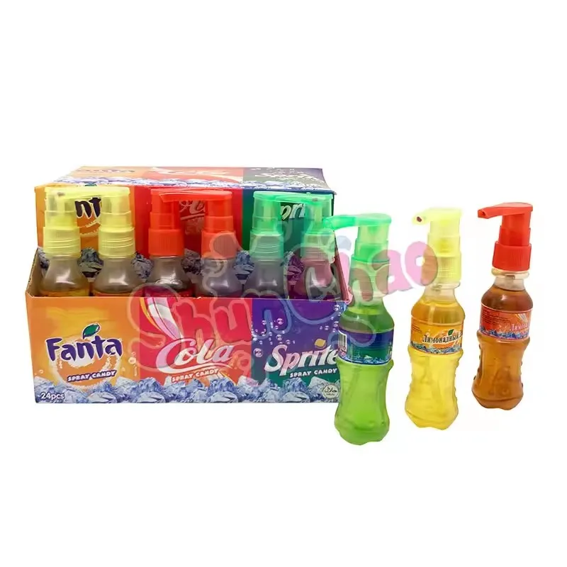 Wholesale Factory Direct Cola Bottle Shape Cola Flavor Liquid Spray Candy for Kids