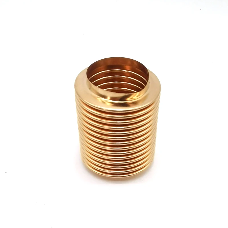 Bright Color Seamless bellows metal bellow machine brass thermostat flexible bellow used for Vacuum