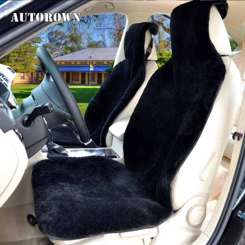 Universal  3D cushions car interior whole skin sheepskin pure wool short  hair car seat cushions cover