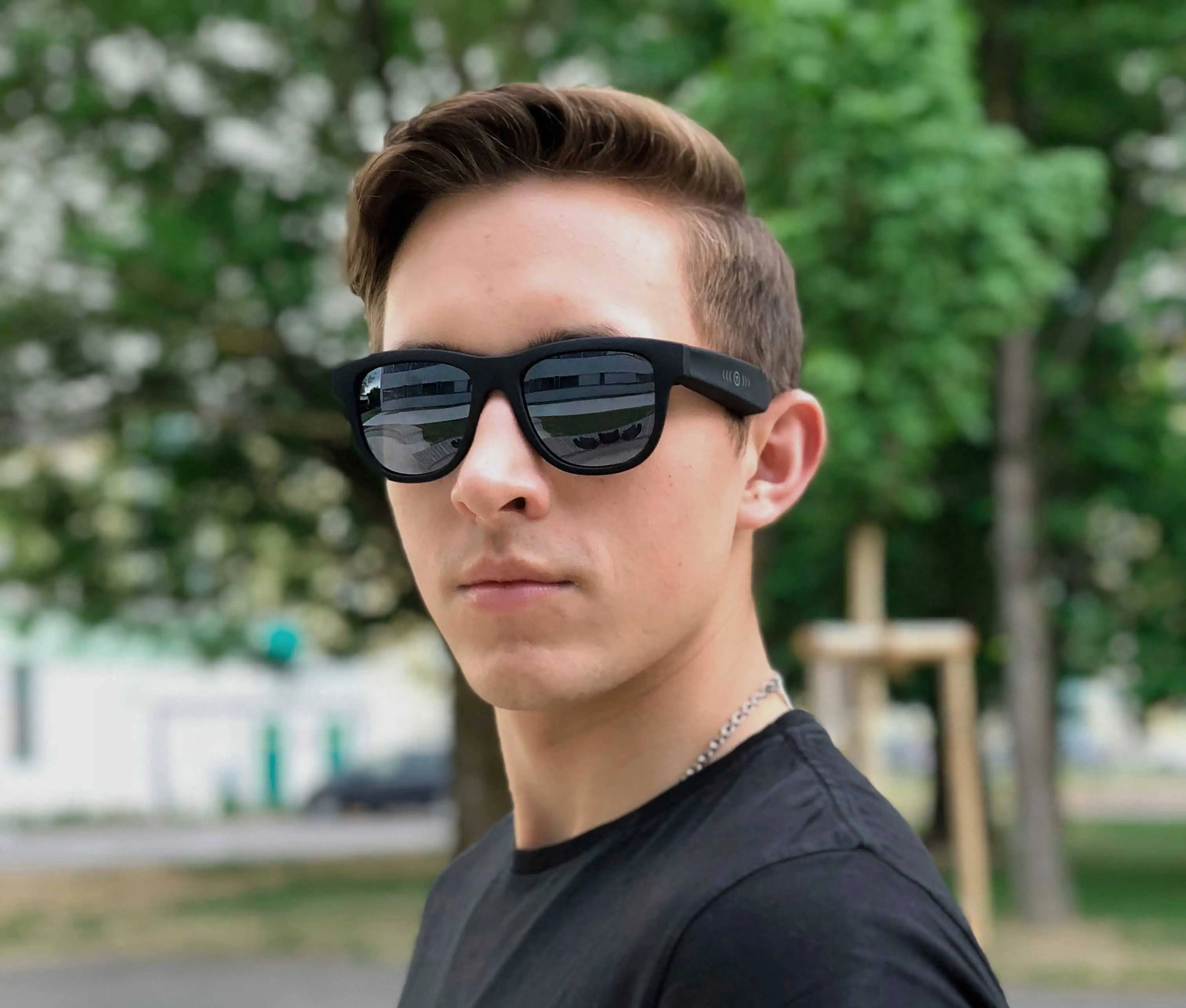 2021 Amazon New Trending Smart Sunglasses UV400 Polarized Wireless Bone Conduction Glasses with BT4.0