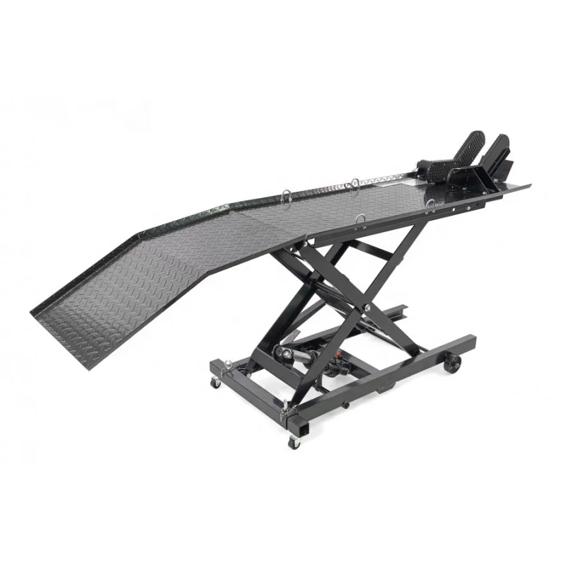 CE OEM Wholesales 800LB 400KG Pneumatic Motorcycle Scissor Lift Hydraulic Air Motorcycle Lifter Table Bed