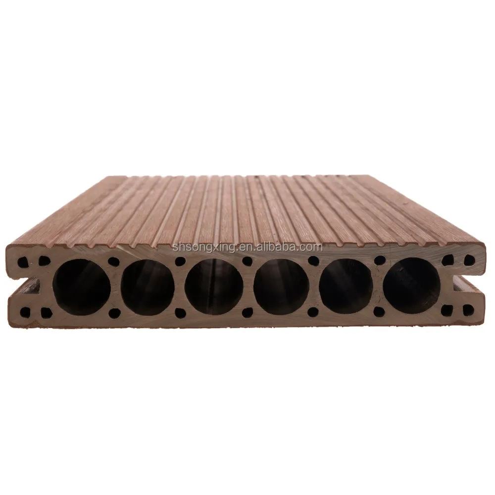 UV-resistant Hollow Co-extrude pvc plastic decking board