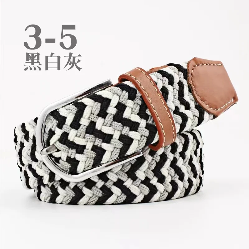 High Quality Pin Buckle Canvas Mix Colors Men and Women Elastic Belt In Stock