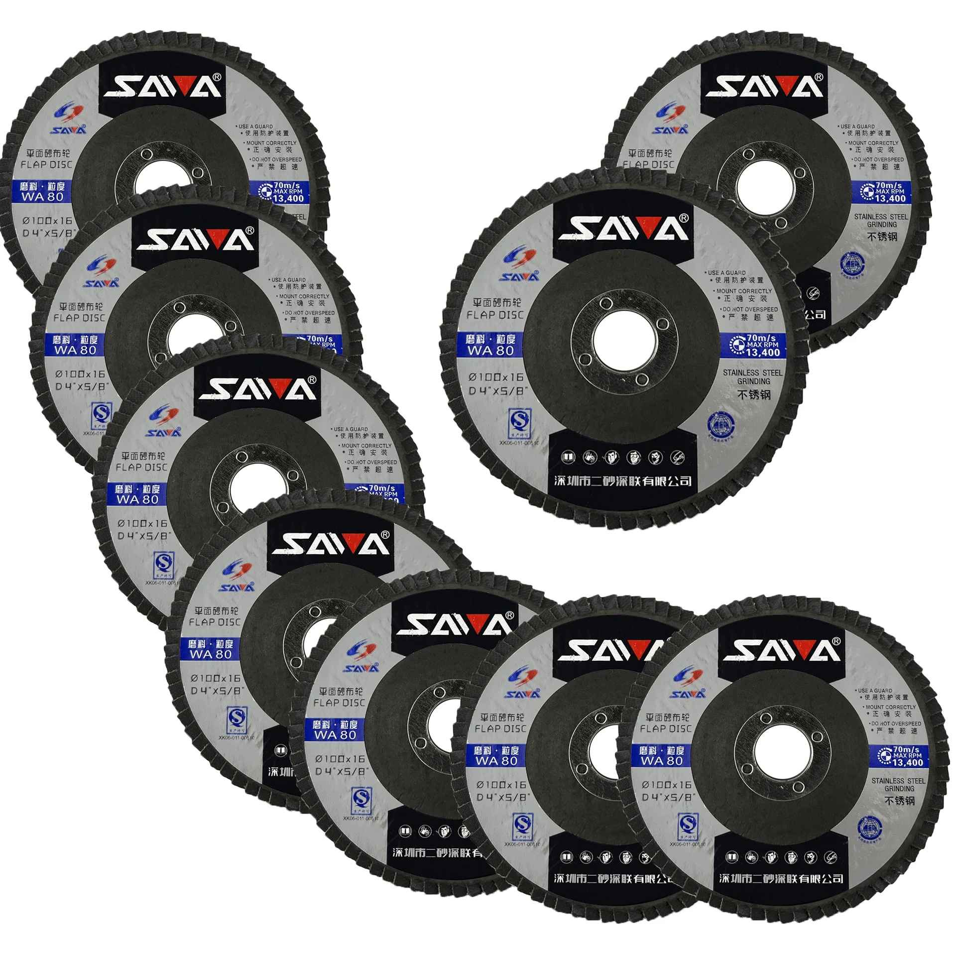 100x16x72 80# Zirconia Alumina Grinding Disc Flap Disc