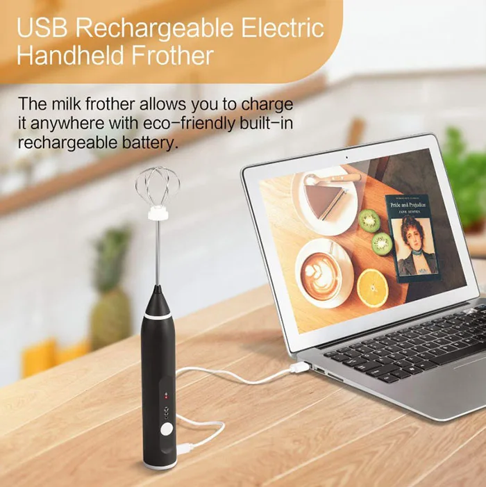  2020 Модернизированный Регулируемый Электрический молочной пены USB Перезаряжаемый ручной вспениватель 3 режима скорости
