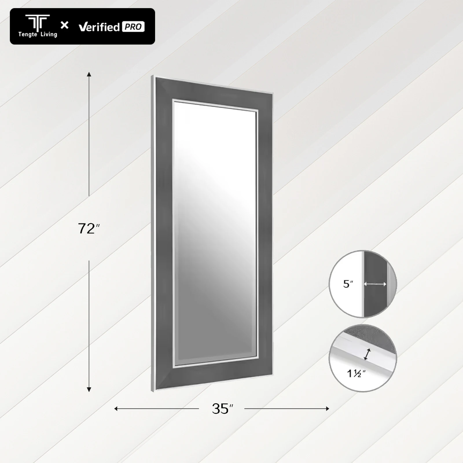 Custom Large Full-Length Metal Dressing Wall Mirror Home Decor Floor Standing Rectangle Round Oval Arch Custom Logo Bathroom