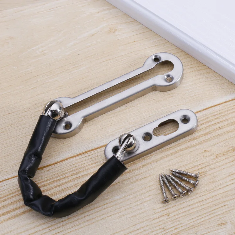 Extra-Thick Door Chain Lock Zinc Alloy Security Door Chain Guard Hotel Interior Door Latch Lock