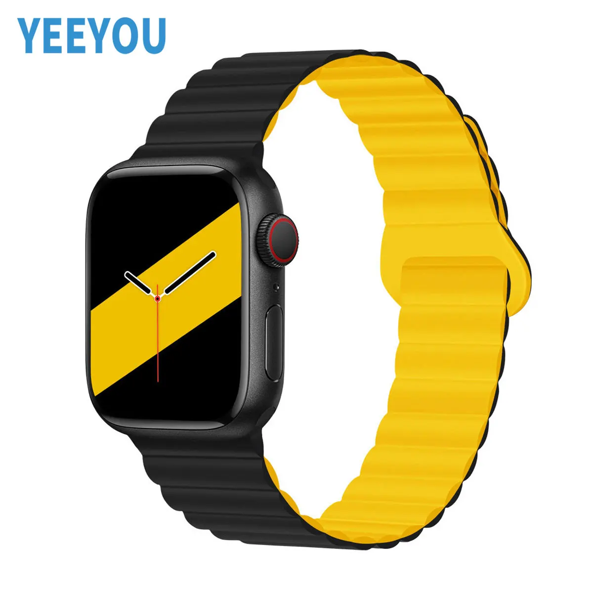 Silicone Loop Strap For Apple Watch 45mm 41mm 40mm 44mm Magnetic Bracelet Band For Iwatch Series 7 6 5 4 38mm 42mm Wristband