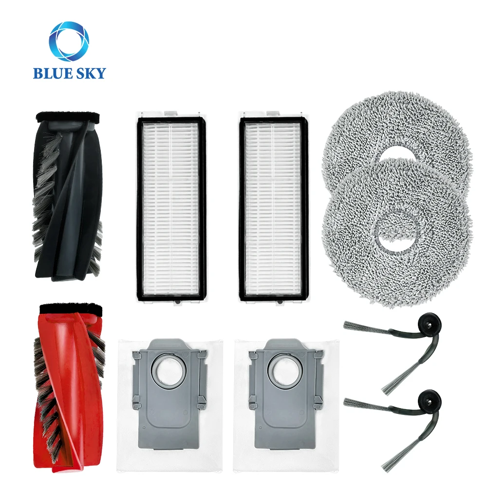 Sweeping Robot Filter Main Side Brush Mop Cloth Accessories Kit for Roborock Qrevo Curv P20 Pro Robot Vacuum Cleaner Parts