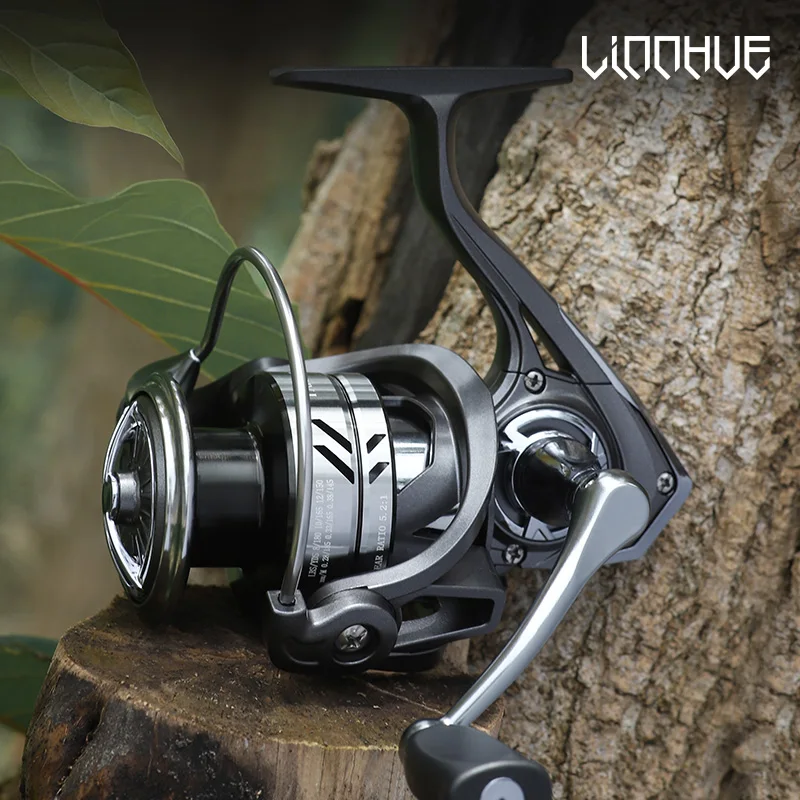 LINNHUE Deep Cup super 1000-6000 seroes quality Spinning Reel Metallic Spinning Fishing Reel 16KG Max Drag reel CNC wheel
