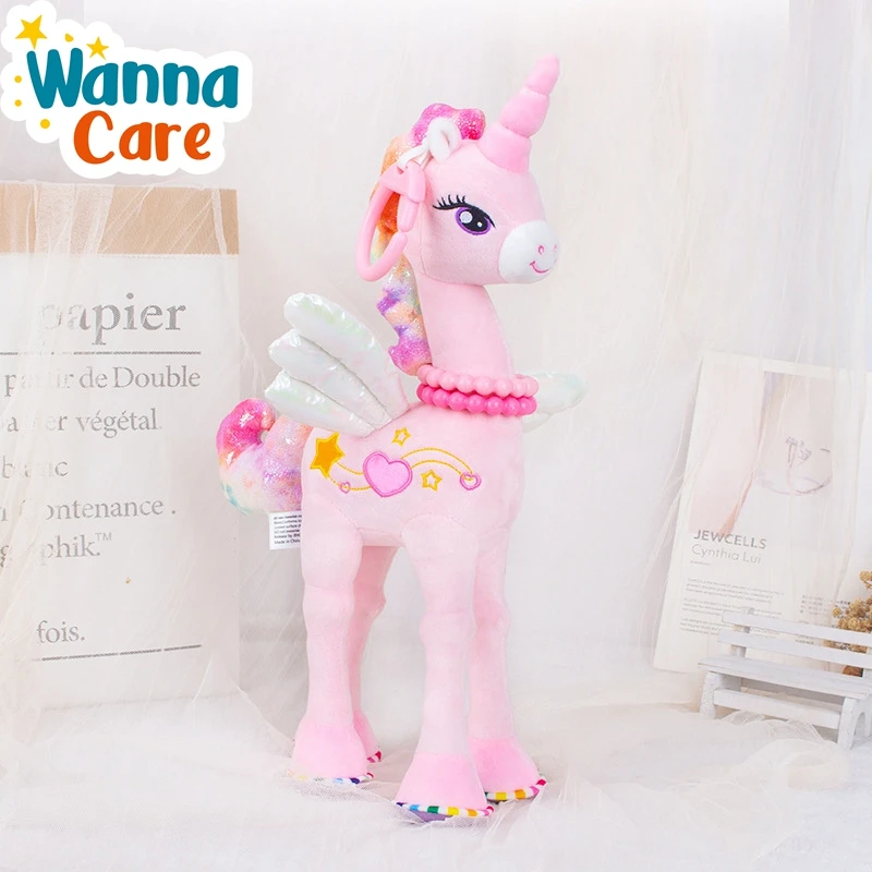 Soft Baby Rattles Toys 6 to 12 Months Stroller Crib Hanging Bed Bell pink lovely animal plush sound toy For Newborn infant