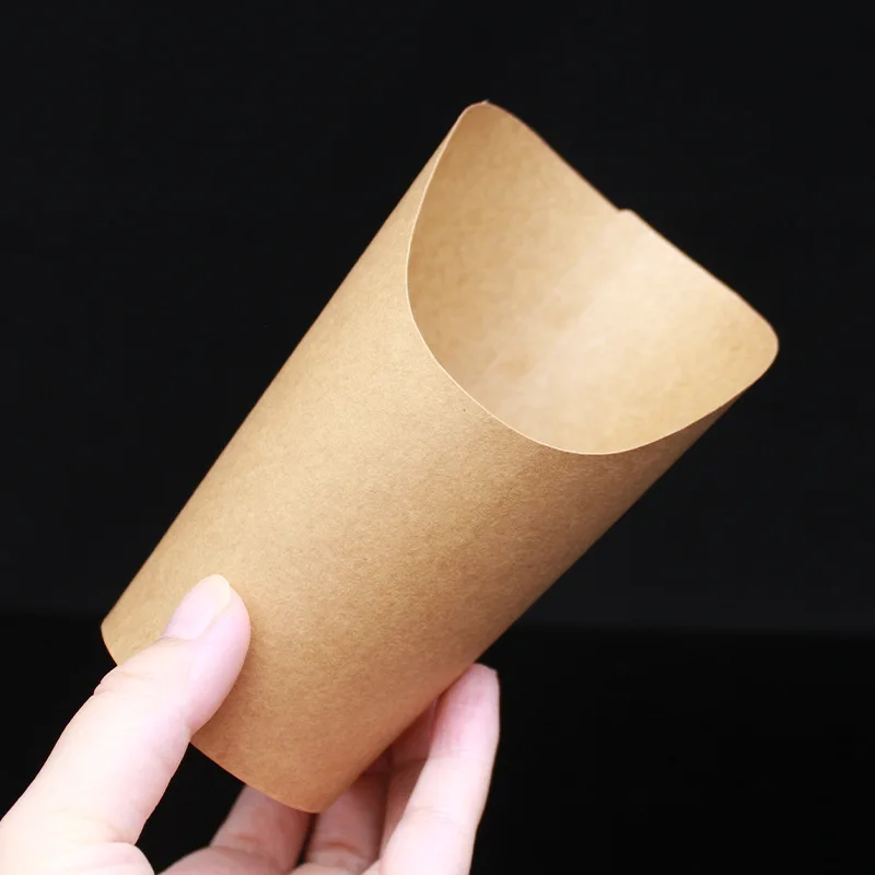 HongKong Egg Waffle Box Crepe Cone Waffle Paper Packaging Cone Holder Bubble Tea Waffle Packaging custom packing paper box