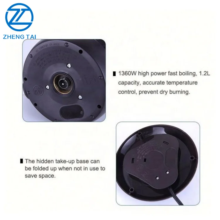 High-quality best-selling plastic portable electric kettle heater 1.2L
