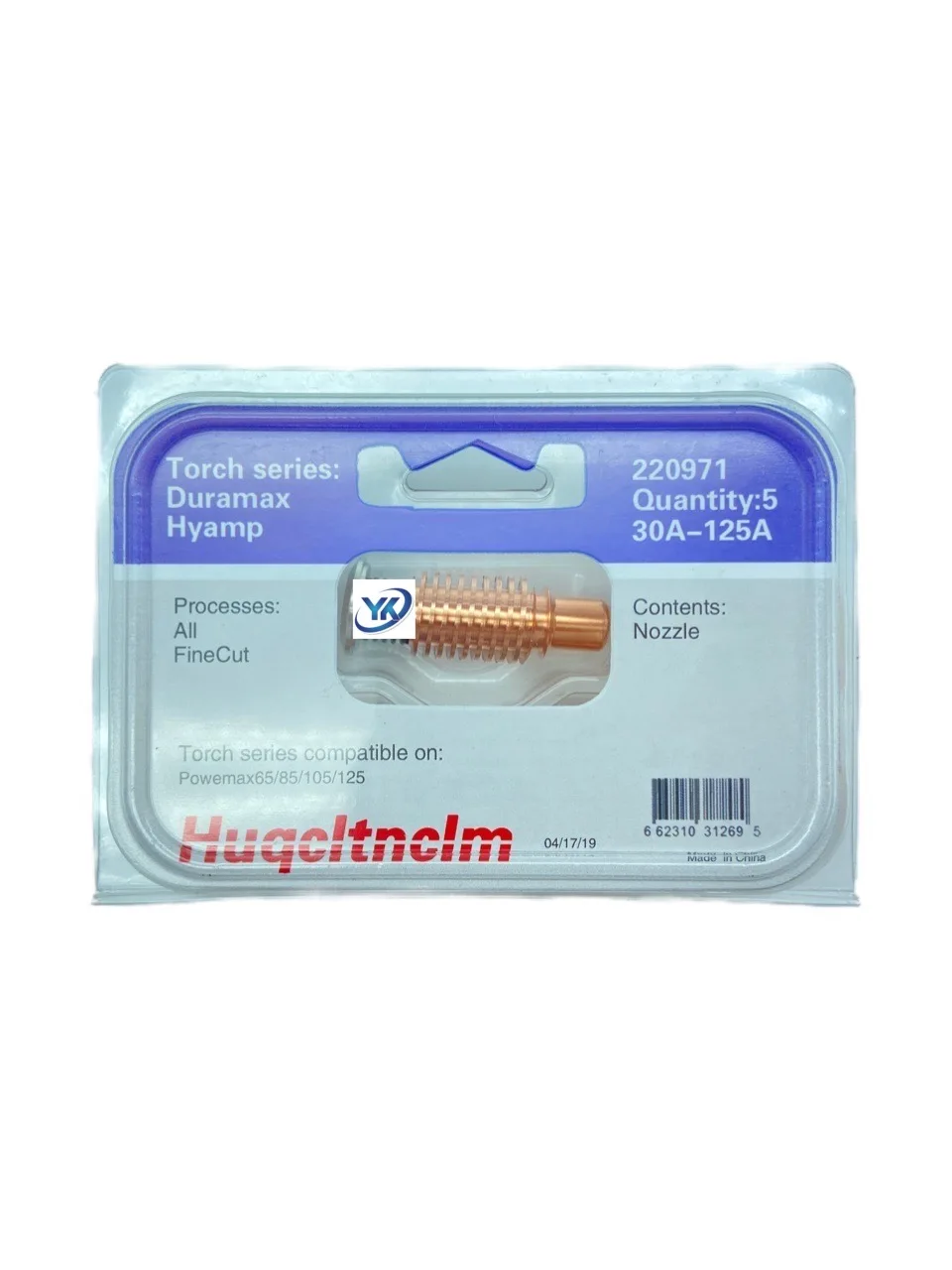 Quality Plasma Cutting Consumables Plasma Cutting Electrode 220971 Nozzle 220975 Shield 220976 For Powermax125