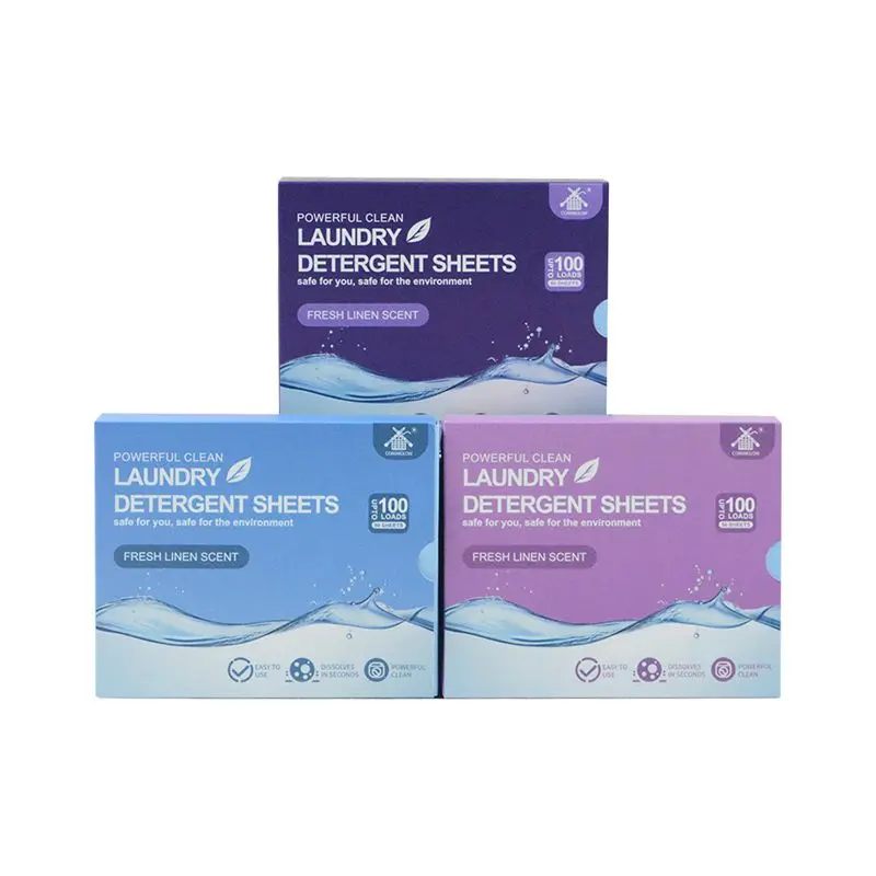 Professional OEM factory wholesale laundry washing detergent sheets without  residue