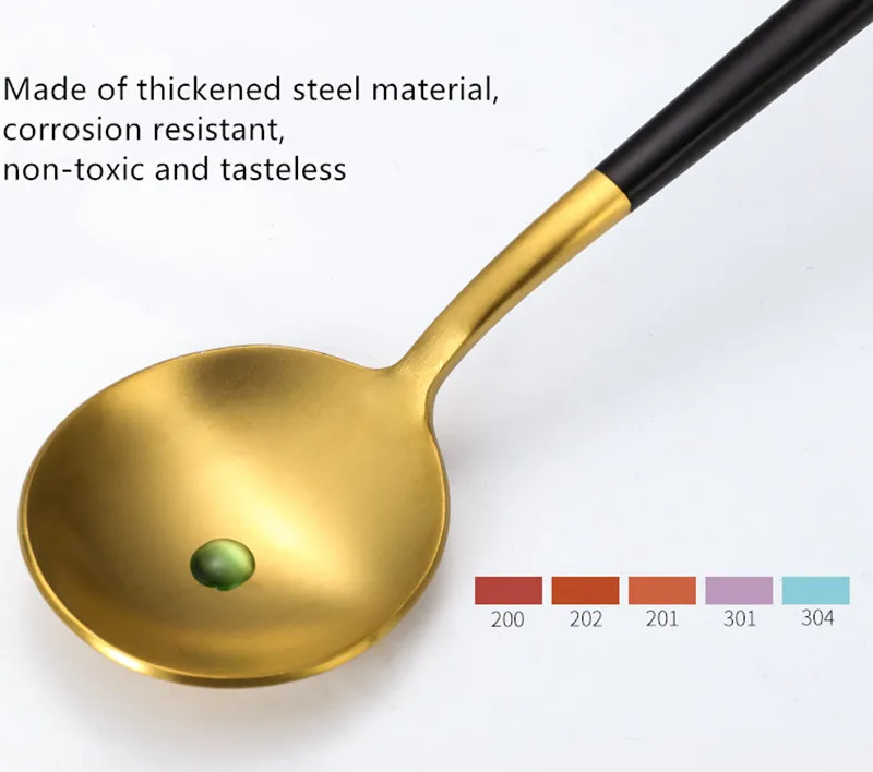 Wholesale custom luxury wedding flatware 304 stainless steel gold cutlery set