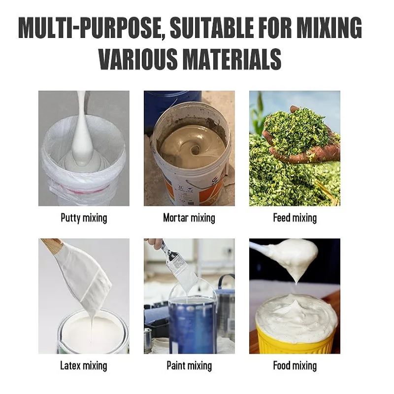 New Hot Selling Mixer Cement Paint Mortar Latex Professional Screw Parallel Bars Power Tools Efficient Parallel Bars Mixer