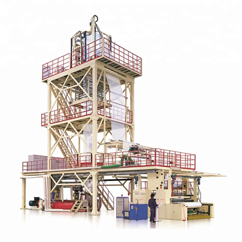 
3 layer 16 meter Plastic Blown Film Making Machine 