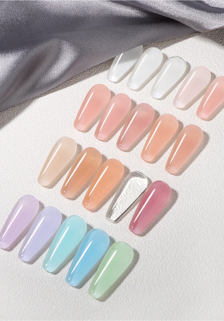 Onegelli Wholesale Fast Drying Extend Liquid  Long Wear Salon Product Gel Polish Colour Soft Gel UV Extension