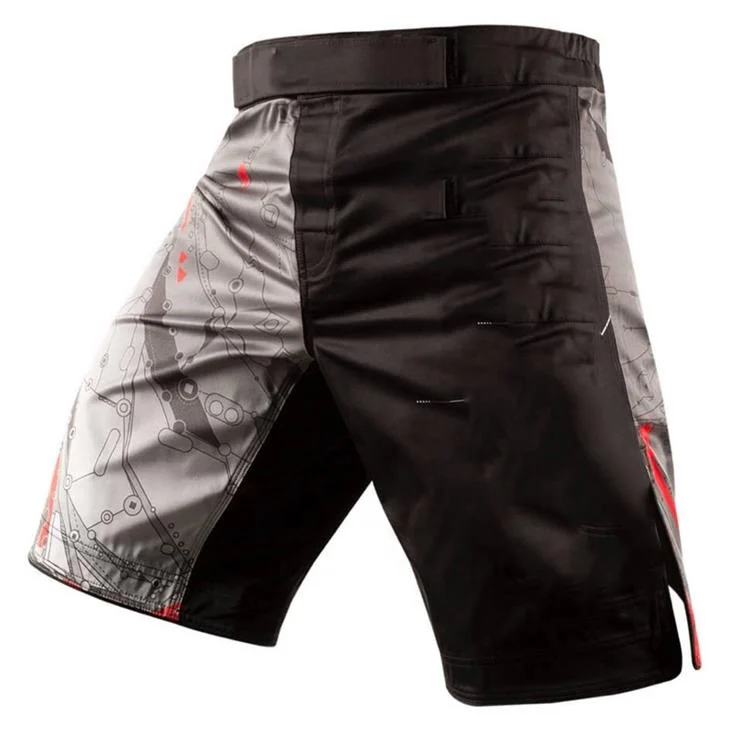 Full sublimation 100% polyester pattern compression fight sprawl custom mma shorts