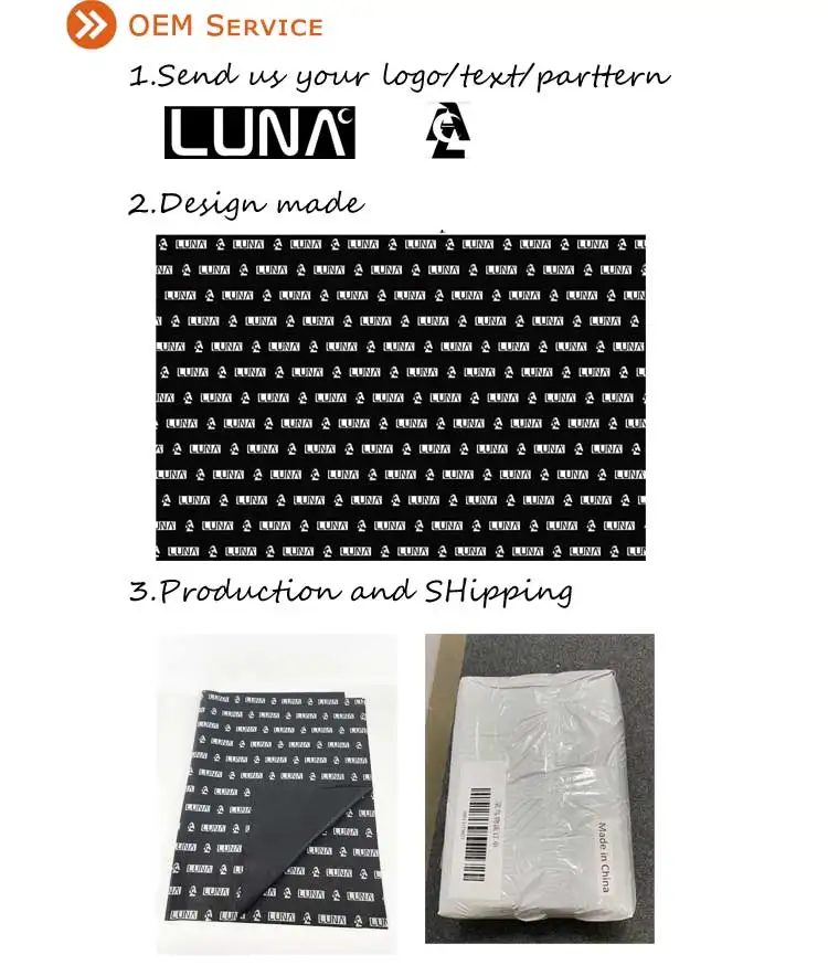  High Quality Packaging Black Logo Printing 17g White Shoes Tissue Paper