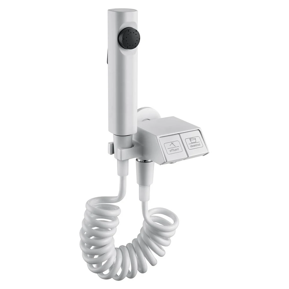 Белый набор для ванной комнаты и туалета настенный распылитель биде латунный угловой клапан