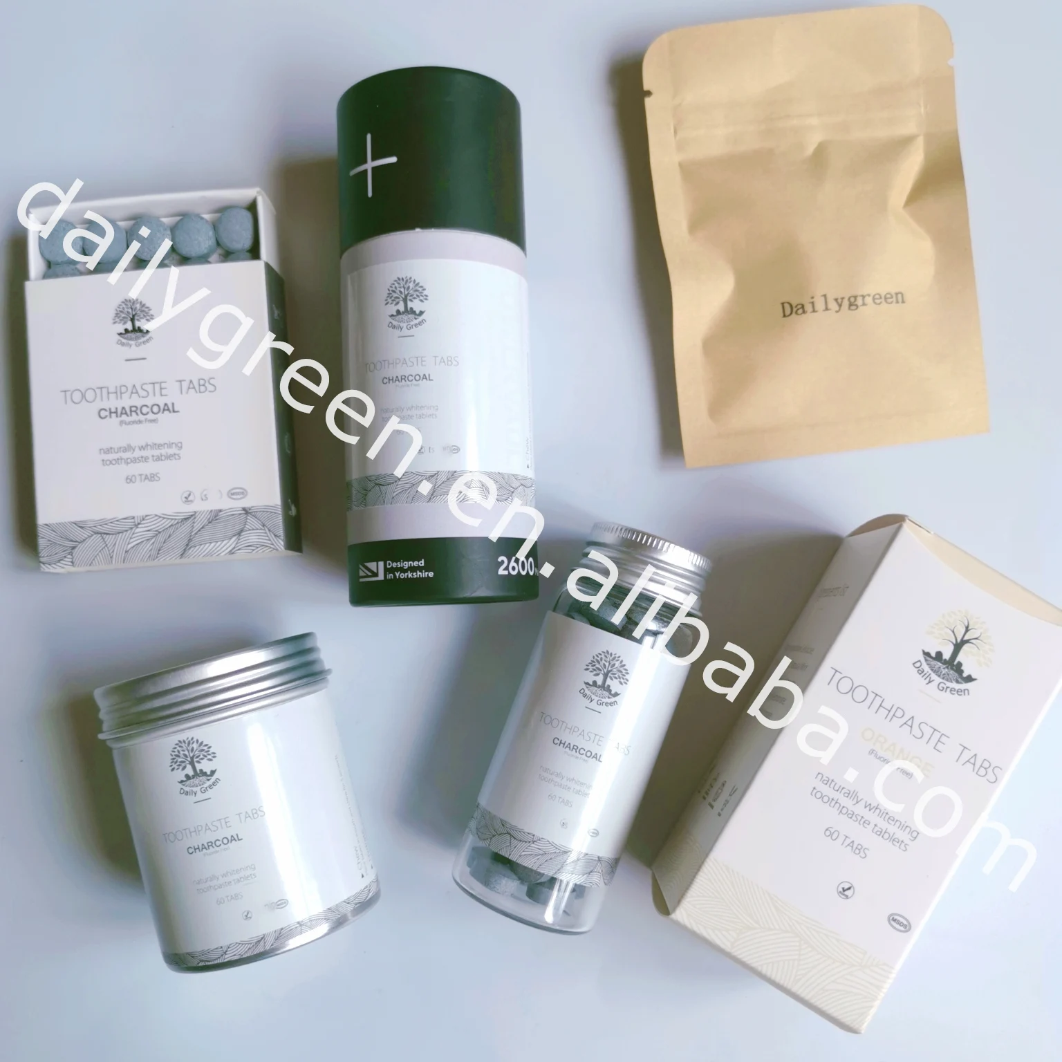 Tooth Paste-Toothpaste Tablets-Zero Waste Refillable-Eco Friendly-Mint Charcoal Paper