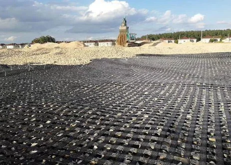 ISO CE Polyester Geogrid 200-30kN Used in Soil Reinforcement for Runway