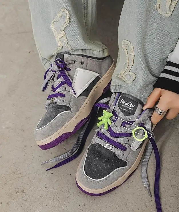 High quality brand custom sports shoes men skateboard sneakers KC rubber designer sports low top sports shoes