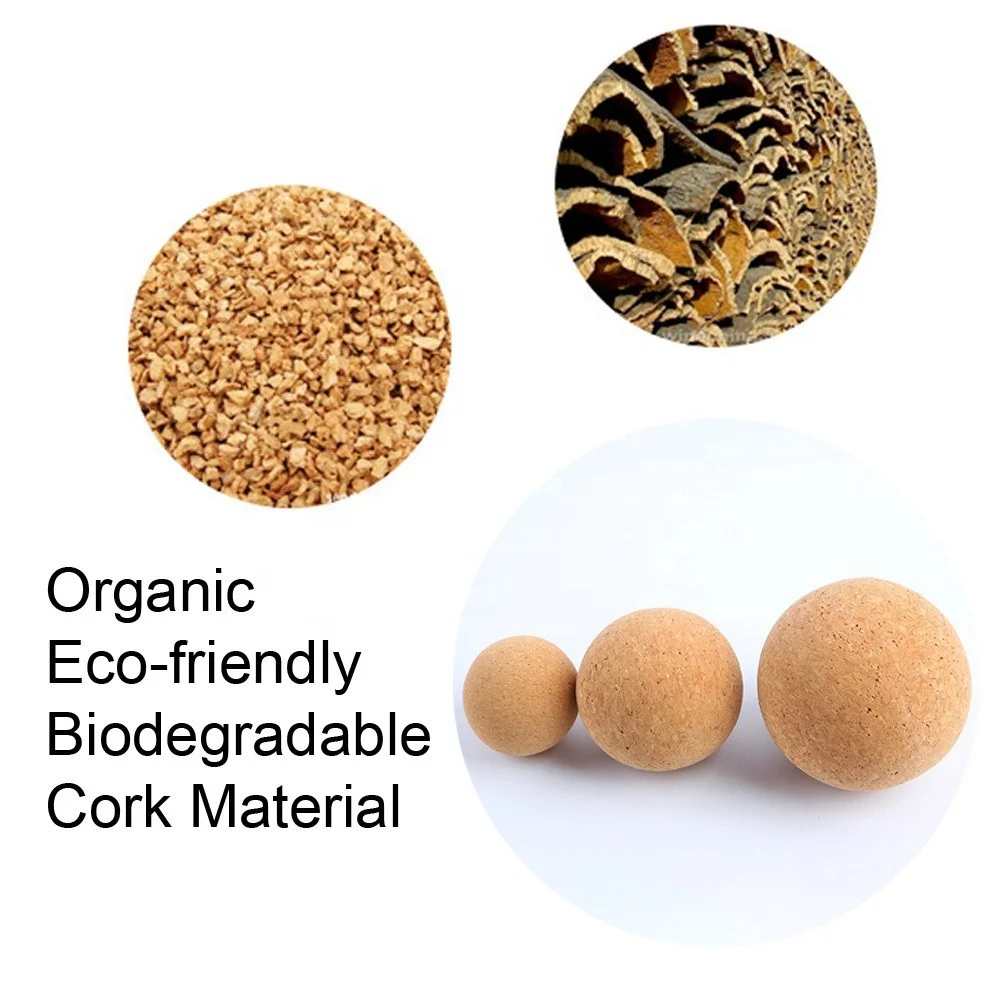 Natural Customized LOGO Cork Massage Ball Cork Peanut Ball Cork Double Balls