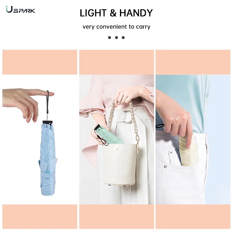 Newly Developed Folding Manual Windproof Compact Ultra Light Carbon Umbrella For Japan Korea Market