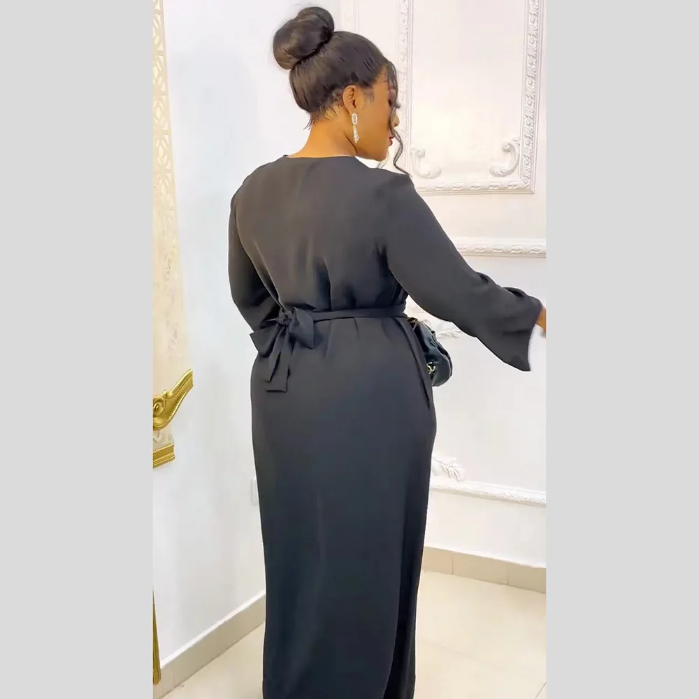 European and American women fashion embroidered casual Robe African beading long grown Embroidered Casual Dresses