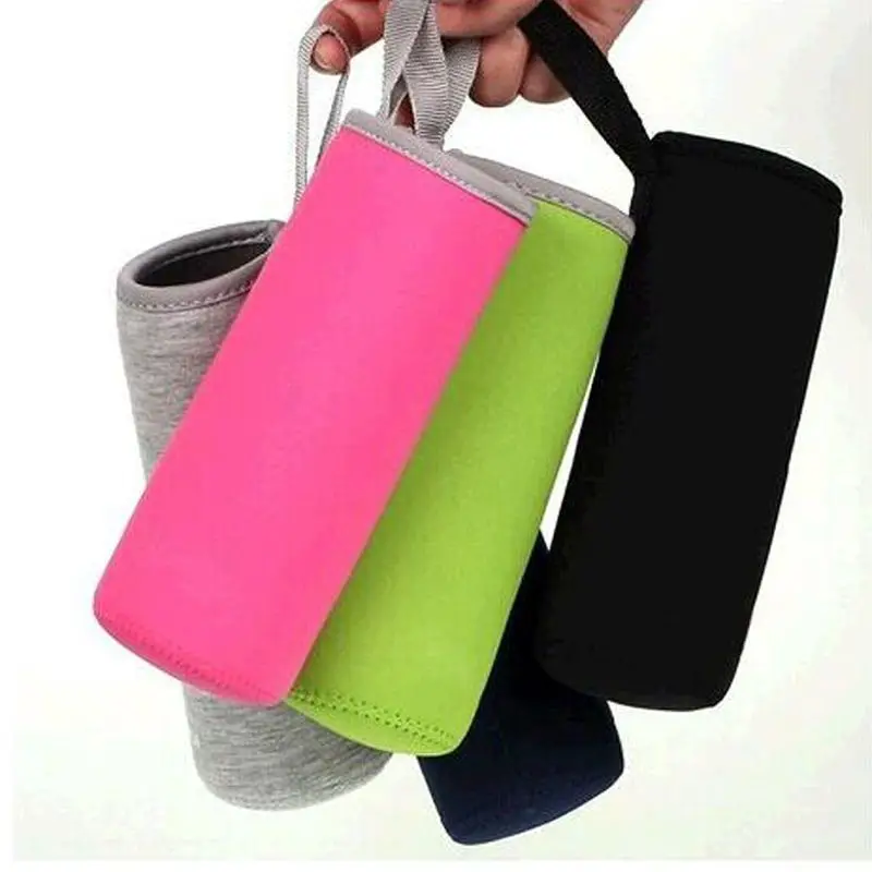 Custom Neoprene Single & Double Wine Glass Stubby Holder Insulated Thermal Beer Bottle Carrier Tote Bag with Letter Pattern