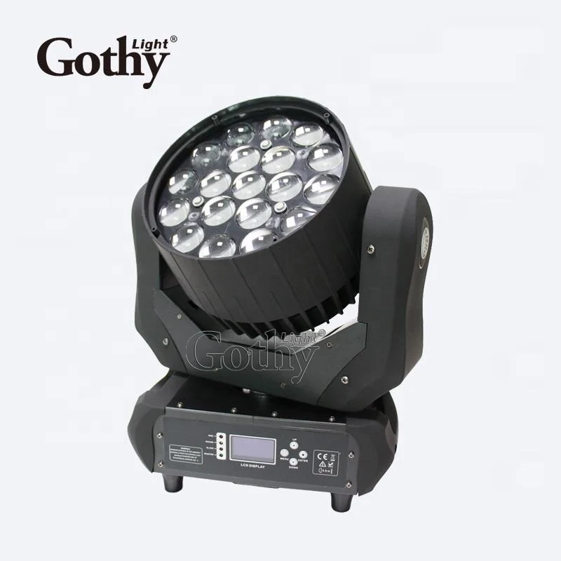 Guangzhou Wash Mac Aura 19x15W RGBW 4in1 DMX Zoom Strobe LED Wash Moving Head