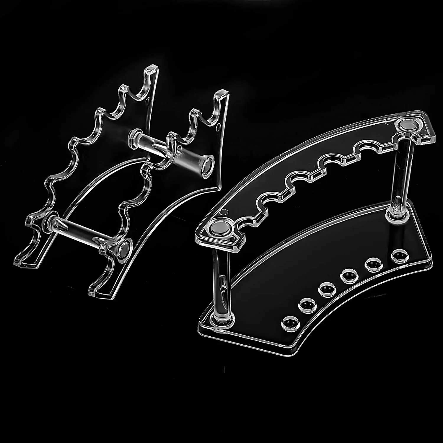 6-Slot 2 Kinds Vertical and Horizontal Pen Display Stand Rack Eyebrow Pen Stand Makeup Brush Rack Organizer