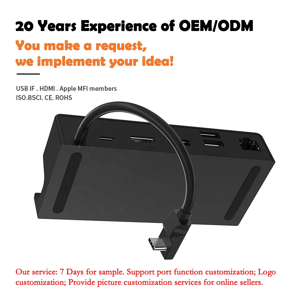 Amazon Product Hot Sale OEM ODM Black Ergonomic Design Steam Deck Case HUB for Steam Deck Accessories