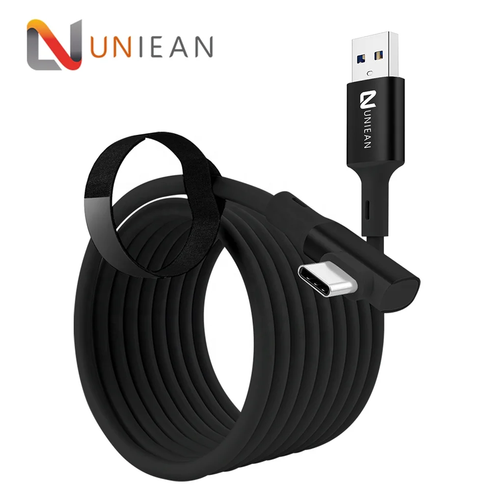 4m 5m 13ft 16ft 90 Degree Angle USB 3.1 Gen1 5Gbps A to Type C Data Transfer for VR 0culus Cable