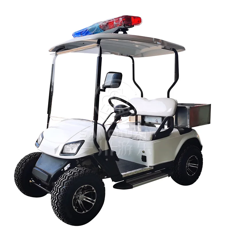 Sanchuan Custom Made Golf Carts Electric Police 2 Seat Golf Car With Cargo